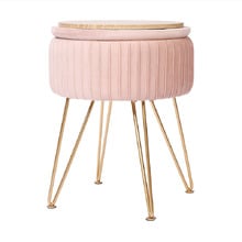 Kiara Velvet Storage Ottoman